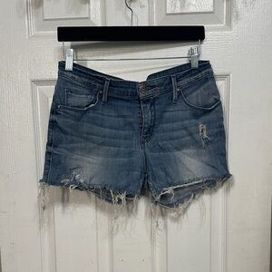 Guess Blue Distressed Jean Shorts